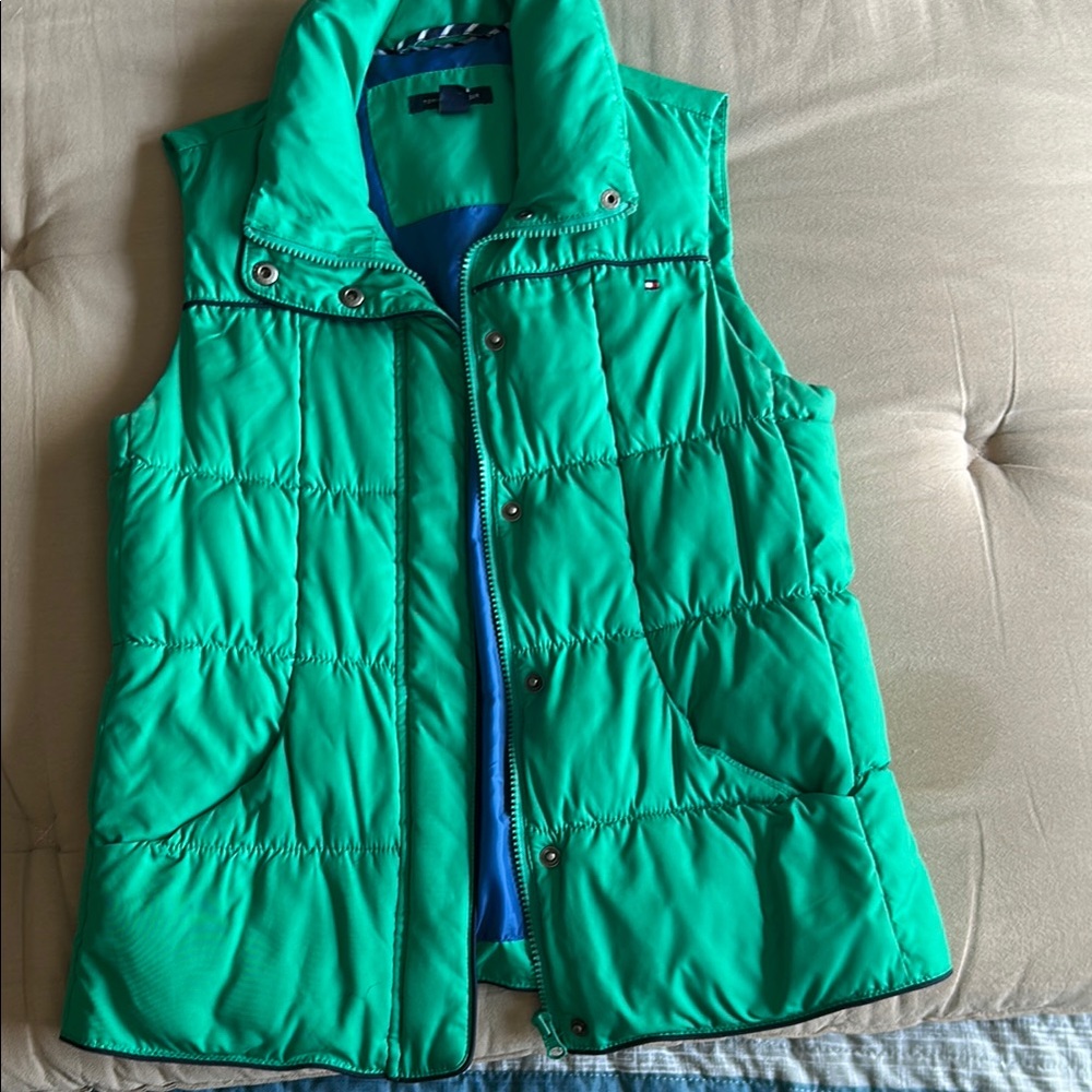 Vibrant Green Puffer Vest Tommy Hilfiger